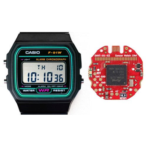 Buy Sensor Watch A hackable ARM Cortex M0 upgrade for a classic Casio wristwatch in India Fab.To.Lab